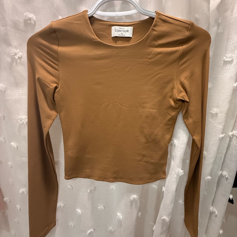 Babaton Camel Long Sleeve Top
